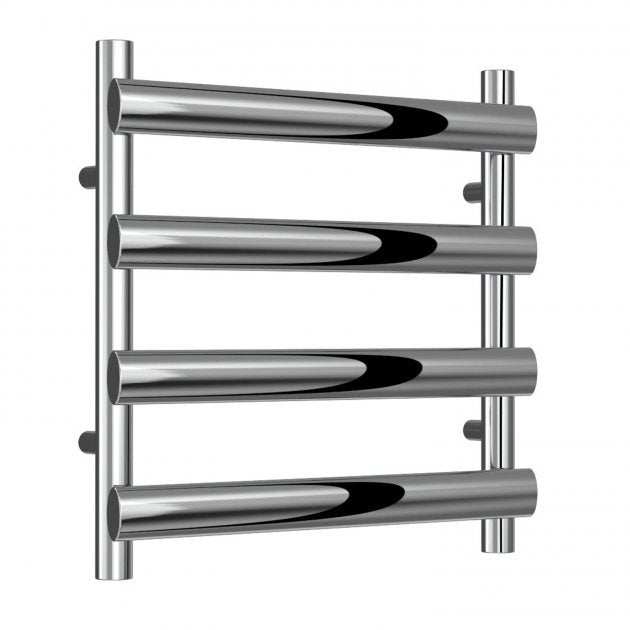 Reina Deno Designer Stainless Steel Heated Towel Rail 496mm High x 500mm Wide - Polished - RNS-DE505P