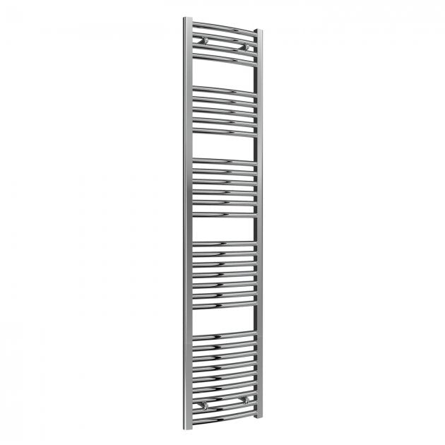 Reina Diva Curved 1800mm High x 400mm Wide Heated Towel Rail - Chrome - AG40180CC - TAP 'N' SHOWER