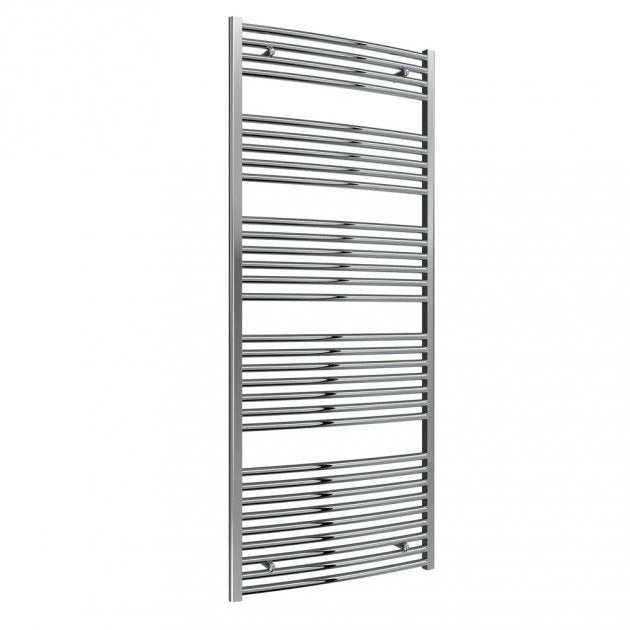 Reina Diva Curved 1800mm High x 750mm Wide Heated Towel Rail - Chrome - AG75180CC - TAP 'N' SHOWER