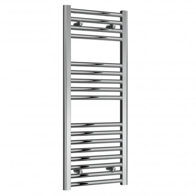 Reina Diva Straight 1000mm High x 400mm Wide Heated Towel Rail - Chrome - AG40100CF - TAP 'N' SHOWER