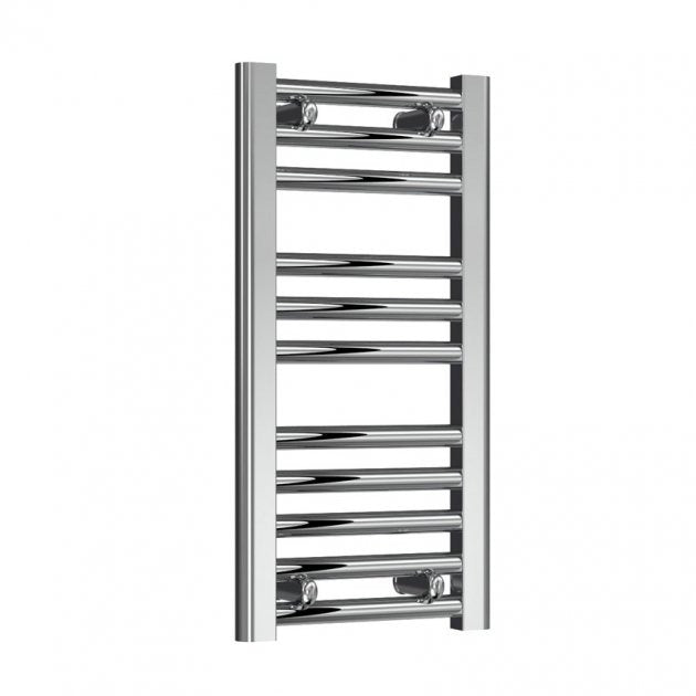 Reina Diva Flat 600mm High x 300mm Wide Heated Towel Rail - Chrome - AG30600CF - TAP 'N' SHOWER