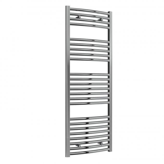 Reina Diva Curved 1400mm High x 500mm Wide Heated Towel Rail - Chrome - AG50140CC - TAP 'N' SHOWER