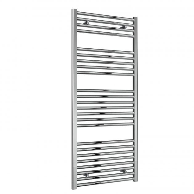 Reina Diva Straight 1400mm High x 600mm Wide Heated Towel Rail - Chrome - AG60140CF - TAP 'N' SHOWER