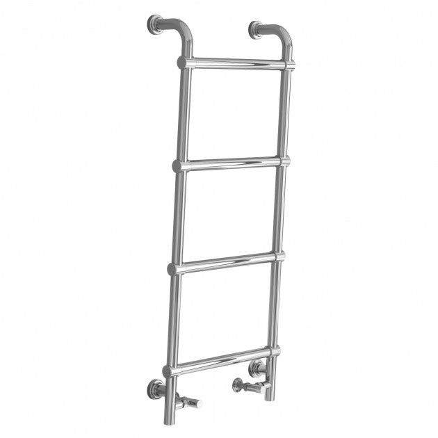 Reina Eltham Designer 1200mm High x 500mm Wide Heated Towel Rail - Chrome - RNDETH1250C - TAP 'N' SHOWER
