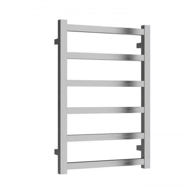 Reina Fano 720mm High x 485mm Wide Designer Heated Towel Rail - Brushed - A - FNO0725S - TAP 'N' SHOWER