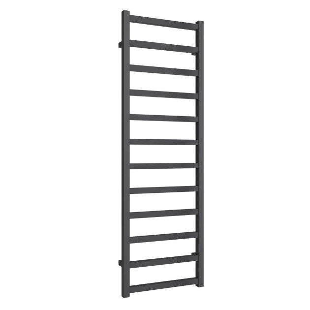 Reina Fano Designer 1500mm High x 485mm Wide Heated Towel Rail - Anthracite - A - FNO1505A - TAP 'N' SHOWER