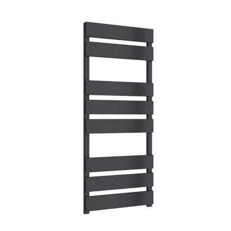 Reina Fermo Aluminium Flat Panel Heated Straight Towel Rail 1190mm High x 480mm Wide - Anthracite - A-FRM1195A