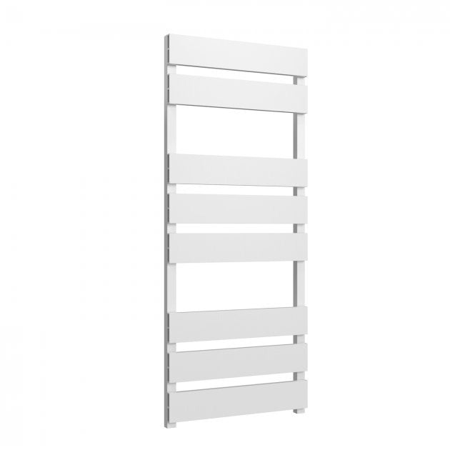 Reina Fermo 1190mm High x 480mm Wide Flat Panel Heated Towel Rail - White - A - FRM1195W - TAP 'N' SHOWER