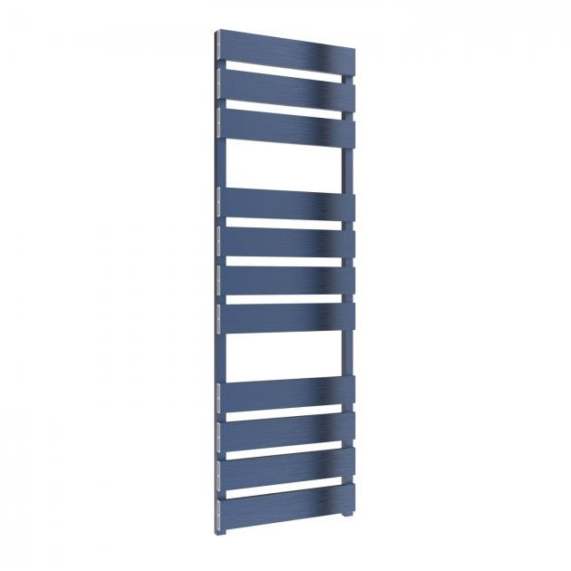 Reina Fermo 1550mm High x 480mm Wide Flat Panel Heated Towel Rail - Blue Satin - A - FRM1555B - TAP 'N' SHOWER