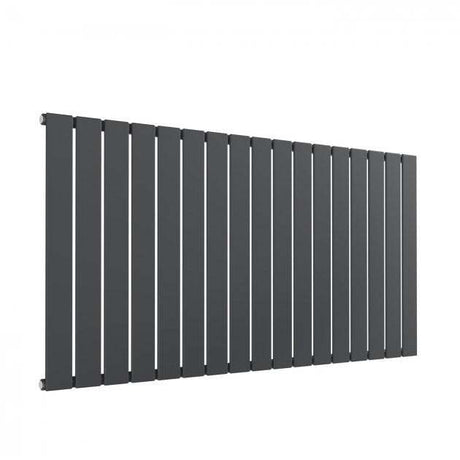 Reina Flat Modern Designer Single Horizontal Radiator 600mm High x 1254mm Wide - Anthracite - RND-FL17A