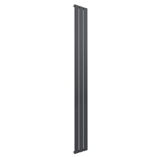 Reina Flat Single Convector Designer Vertical Radiator 1800mm High x 218mm Wide - Anthracite - RND - FL183A - TAP 'N' SHOWER