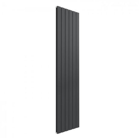 Reina Flat 1800mm High x 440mm Wide Double Designer Vertical Radiator - Anthracite - RND - FL186AD - TAP 'N' SHOWER