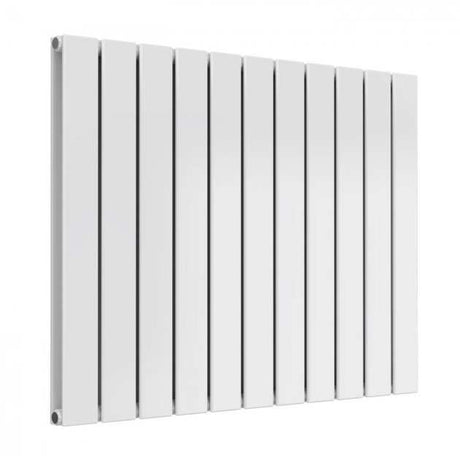 Reina Flat Modern Designer Double Horizontal Radiator 600mm High x 810mm Wide - White - RND-FL11WD