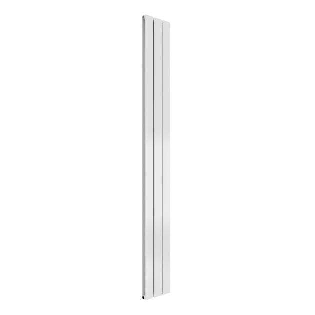 Reina Flat Convector Double Designer Vertical Radiator 1800mm High x 218mm Wide - White - RND - FL183WD - TAP 'N' SHOWER