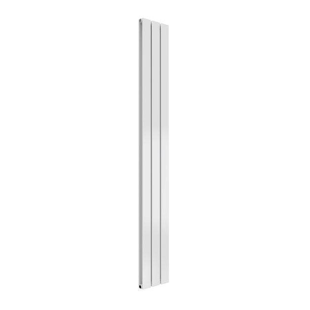 Reina Flat Double Convector Designer Vertical Radiator 1600mm High x 218mm Wide - White - RND - FL163WD - TAP 'N' SHOWER
