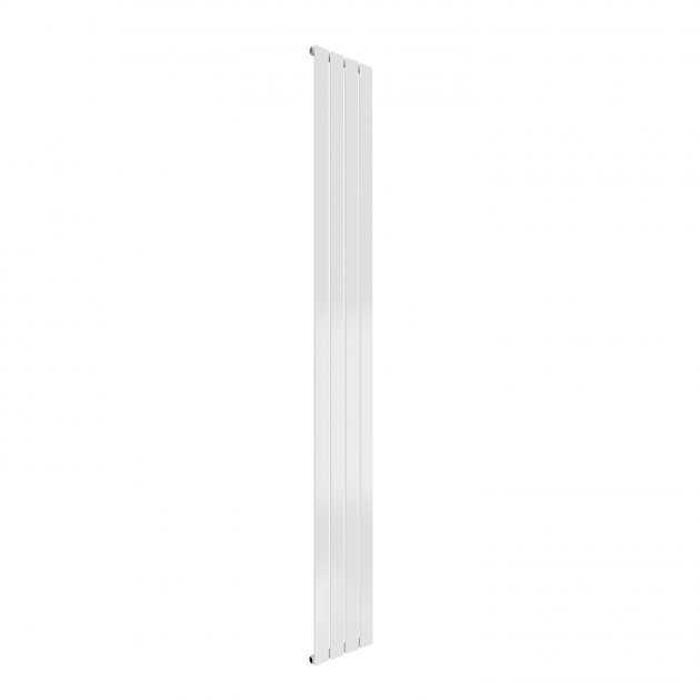Reina Flat Modern Single Designer Vertical Radiator 1800mm High x 292mm Wide - White - RND - FL184W - TAP 'N' SHOWER