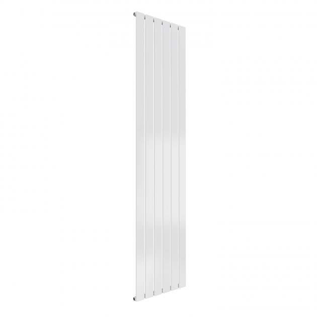 Reina Flat Modern Single Designer Vertical Radiator 1800mm High x 440mm Wide - White - RND - FL186W - TAP 'N' SHOWER
