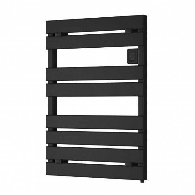 Reina Gia Flat Panel 780mm High x 550mm Wide Electric Heated Towel Rail - Black - DE - GIA0785K - TAP 'N' SHOWER