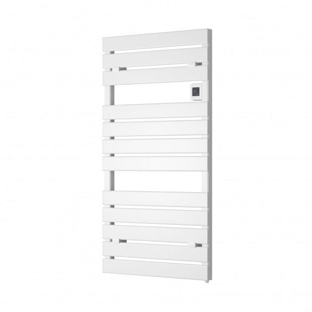 Reina Gia Flat Panel 1120mm High x 550mm Wide Electric Heated Towel Rail - White - DE - GIA1025W - TAP 'N' SHOWER