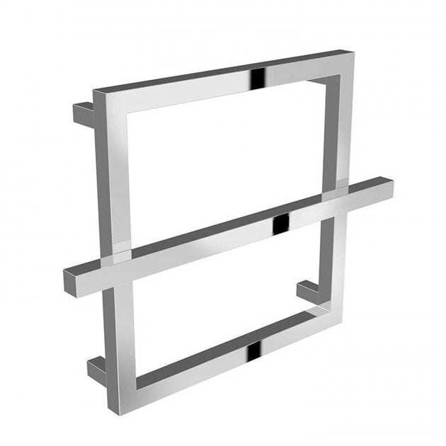 Reina Lago 1 Designer Modern Heated Towel Rail 450mm High x 600mm Wide - Chromne - RND-LG1