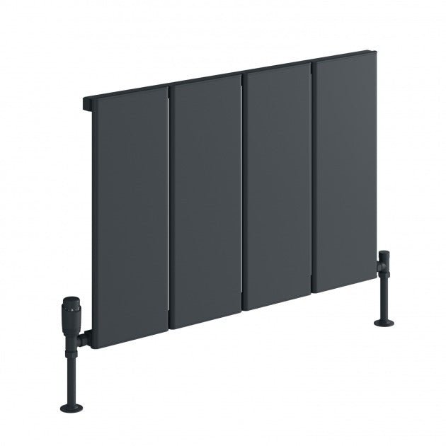 Reina Larga 600mm High x 812mm Wide Horizontal Aluminium Radiator - Anthracite - A - LRG060081A - TAP 'N' SHOWER