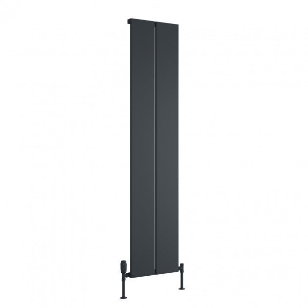 Reina Larga 1800mm High x 404mm Wide Vertical Aluminium Radiator - Anthracite - A - LRG180040A - TAP 'N' SHOWER