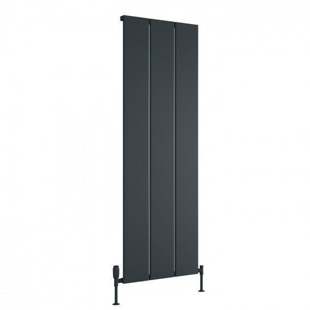 Reina Larga 1800mm High x 608mm Wide Vertical Aluminium Radiator - Anthracite - A - LRG180060A - TAP 'N' SHOWER