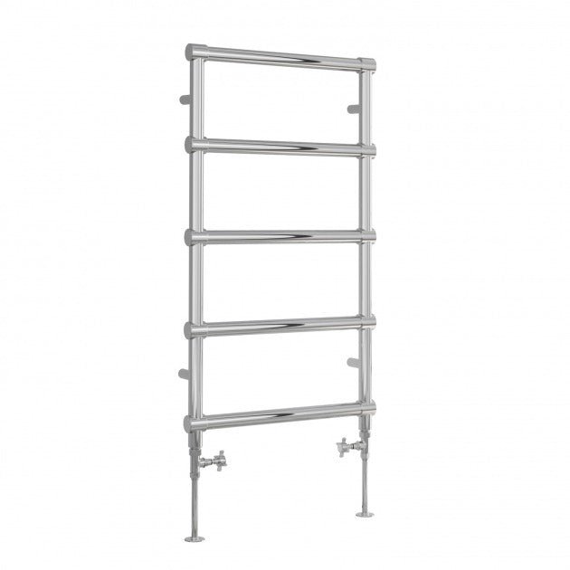 Reina Lecco 900mm High x 500mm Wide Designer Heated Towel Rail - Chrome - RND - LCO0905C - TAP 'N' SHOWER