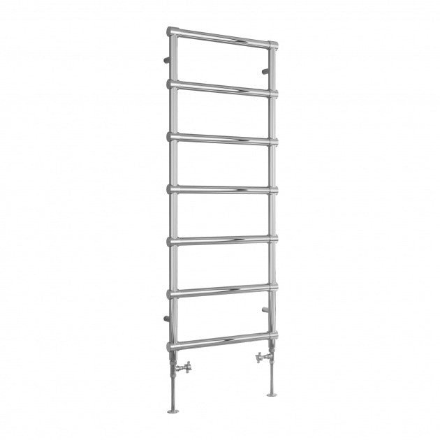Reina Lecco 1300mm High x 500mm Wide Designer Heated Towel Rail - Chrome - RND - LCO1305C - TAP 'N' SHOWER