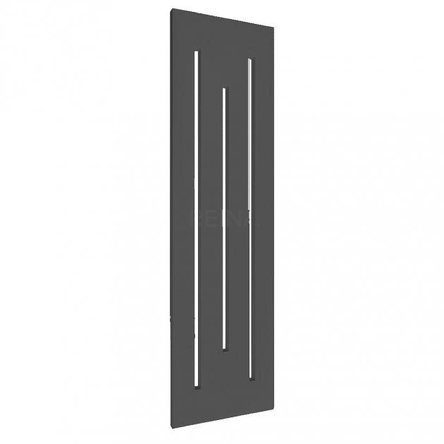 Reina Line 1800mm High x 490mm Wide Designer Vertical Radiator - Anthracite - RND - LE418A - TAP 'N' SHOWER