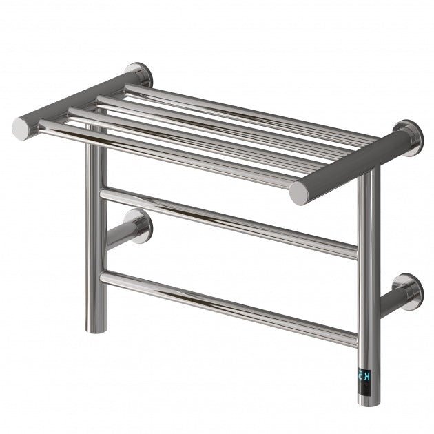Reina Maira Designer 350mm High x 500mm Wide Electric Heated Towel Rail - Polished - DE - MAR0355C - TAP 'N' SHOWER
