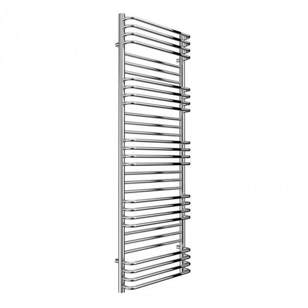 Reina Marco Modern Designer Heated Towel Rail 1400mm High x 500mm Wide - Chromne - RND - MC5140 - TAP 'N' SHOWER