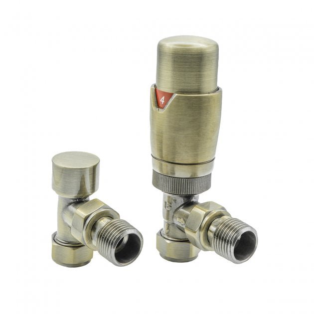 Reina Modal LockShield TRV Angled Radiator Valve - Bronze - VLV - MDLZA - TAP 'N' SHOWER
