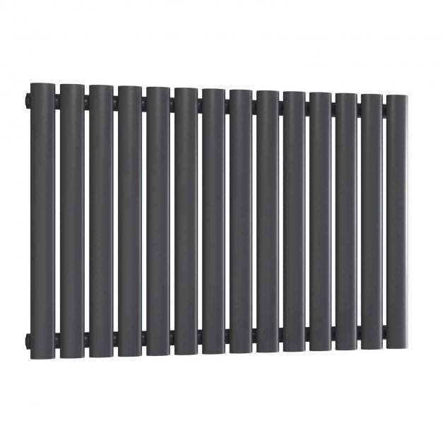 Reina Neva Single Designer Radiator 550mm High x 826mm Wide - Anthracite - RND - HNV14A - TAP 'N' SHOWER