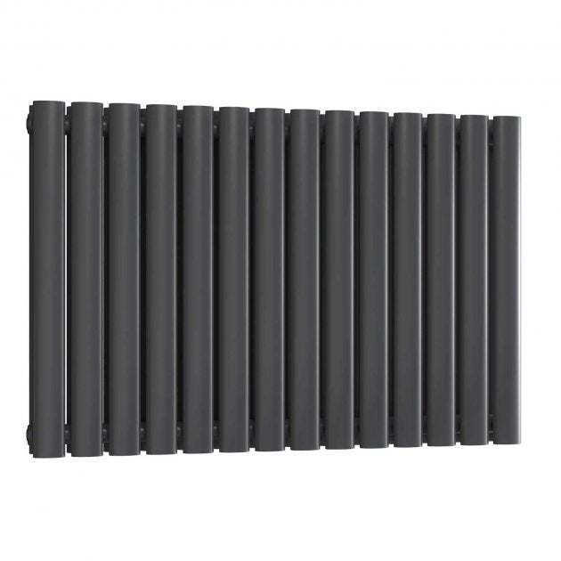Reina Neva Double Designer Radiator 550mm High x 826mm Wide - Anthracite - RND - HNV14AD - TAP 'N' SHOWER