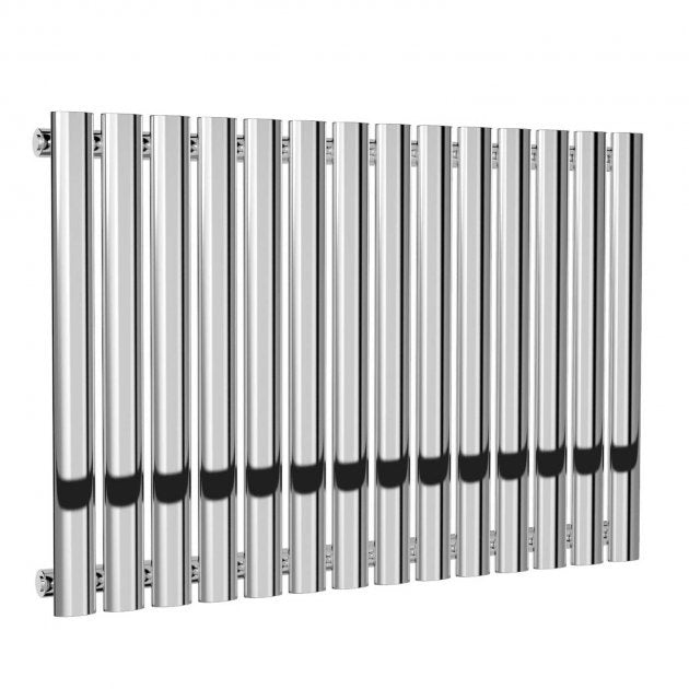 Reina Neva 550mm High x 826mm Wide Designer Radiator Single - Chrome - RND - HNV14C - TAP 'N' SHOWER