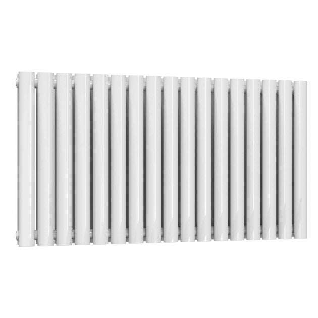 Reina Neva Modern Double Designer Horizontal Radiator 550mm High x 1003mm Wide - White - RND - HNV17D - TAP 'N' SHOWER