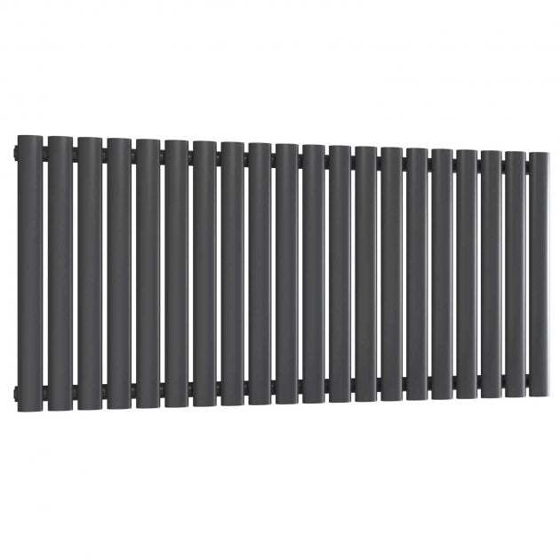 Reina Neva Single Designer Radiator 550mm High x 1180mm Wide - Anthracite - RND - HNV20A - TAP 'N' SHOWER