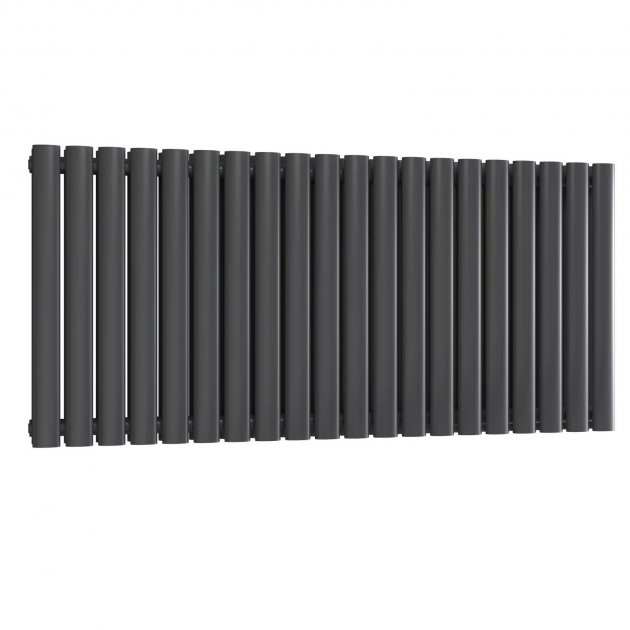 Reina Neva Double Designer Radiator 550mm High x 1180mm Wide - Anthracite - RND - HNV20AD - TAP 'N' SHOWER