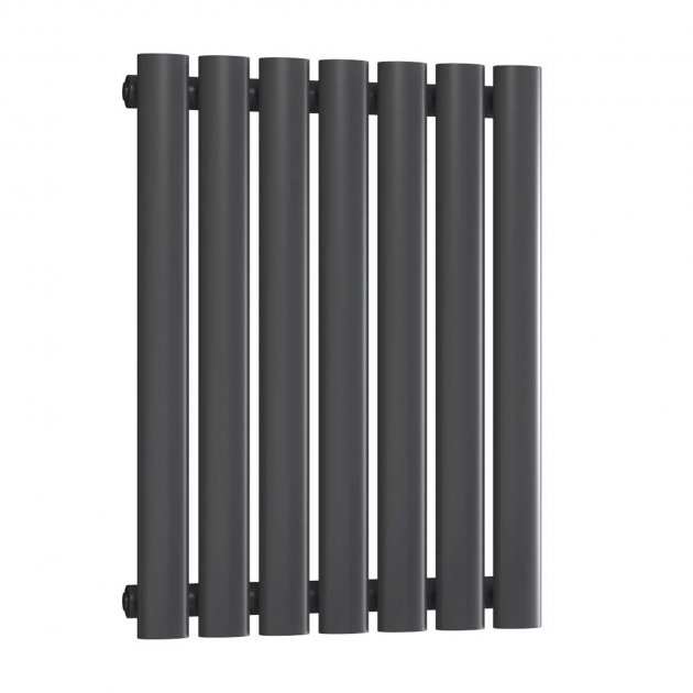 Reina Neva Single Designer Radiator 550mm High x 413mm Wide - Anthracite - RND - HNV7A - TAP 'N' SHOWER