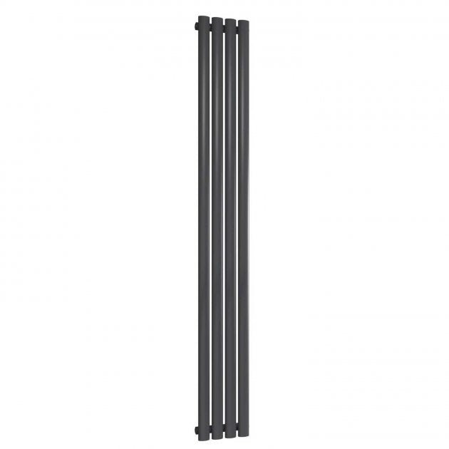 Reina Neva 1800mm High x 236mm Wide Single Designer Radiator - Anthracite - RND - NV2318A - TAP 'N' SHOWER