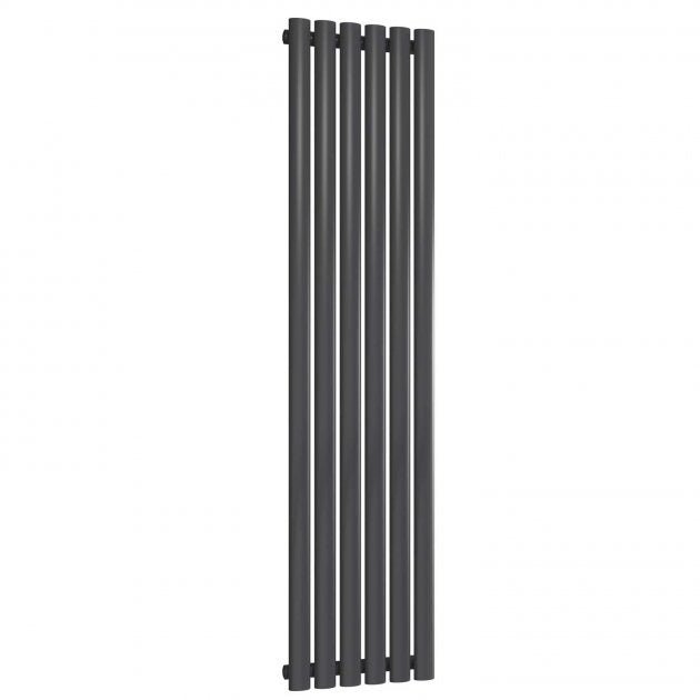 Reina Neva 1500mm High x 354mm Wide Single Designer Radiator - Anthracite - RND - NV3515A - TAP 'N' SHOWER