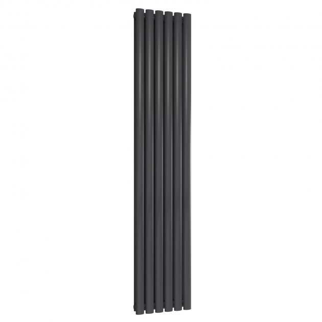 Reina Neva Double Designer Radiator 1800mm High x 354mm Wide - Anthracite - RND - NV3518AD - TAP 'N' SHOWER