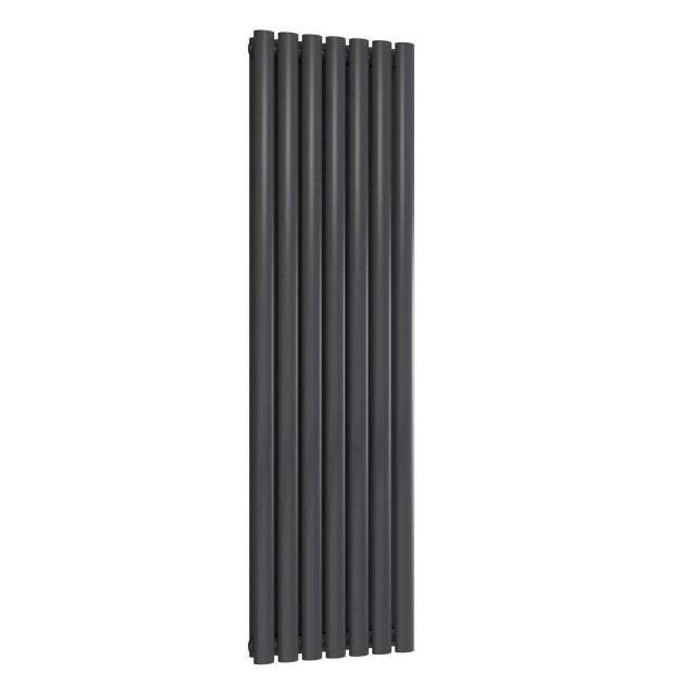 Reina Neva Modern Double Designer Vertical Radiator 1500mm High x 413mm Wide - Anthracite - RND - NV4115AD - TAP 'N' SHOWER