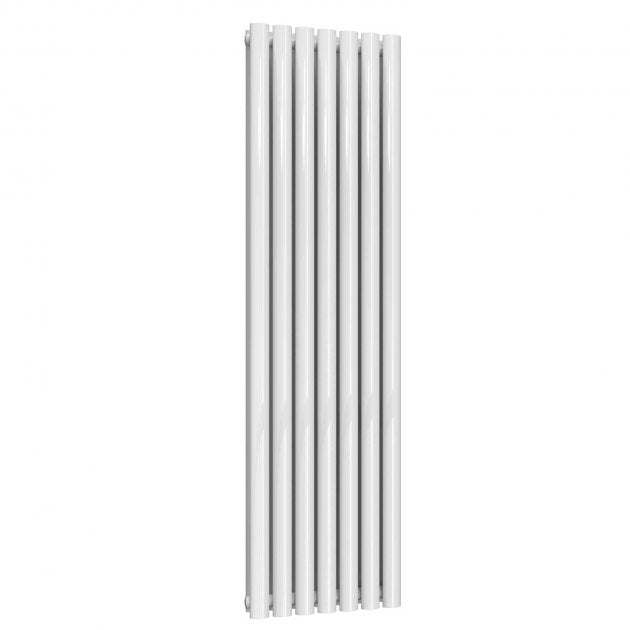 Reina Neva Modern Double Designer Vertical Radiator 1500mm High x 413mm Wide - White - RND - NV4115WD - TAP 'N' SHOWER
