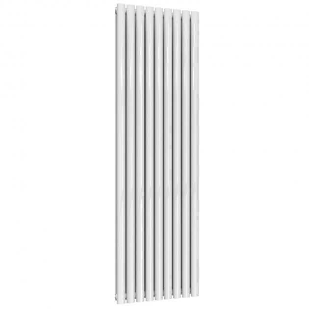 Reina Neva 1800mm High x 531mm Wide Double Designer Radiator - White - RND - NV5318WD - TAP 'N' SHOWER