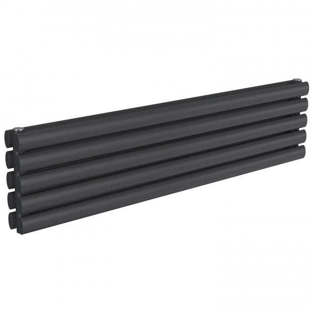 Reina Nevah Modern Double Designer Horizontal Radiator 295mm High x 1200mm Wide - Anthracite - RND - NVH212DA - TAP 'N' SHOWER
