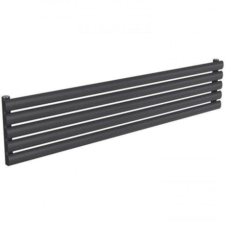 Reina Nevah Modern Single Designer Horizontal Radiator  295mm High x 1400mm Wide - Anthracite - RND-NVH214SA
