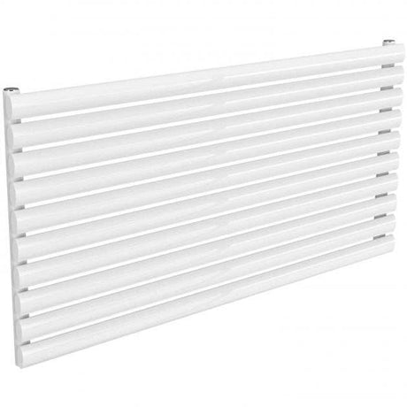 Reina Nevah Modern Single Designer Horizontal Radiator 590mm High x 1200mm Wide - White - RND-NVH512SW