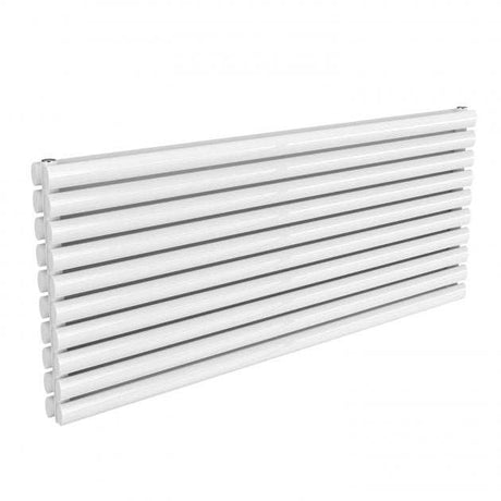 Reina Nevah Modern Double Designer Horizontal Radiator 590mm High x 1400mm Wide - White - RND-NVH514DW